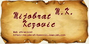 Mijobrat Kezović vizit kartica